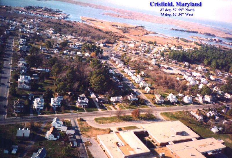 Aerial View of my hometown Crisfield, Maryland USA